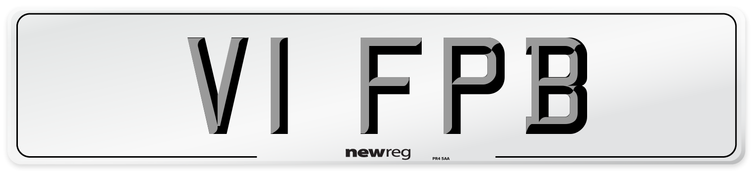V1 FPB Number Plate from New Reg